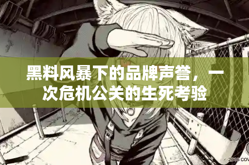 黑料风暴下的品牌声誉，一次危机公关的生死考验