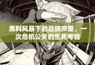 黑料风暴下的品牌声誉，一次危机公关的生死考验