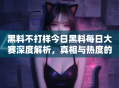 黑料不打样今日黑料每日大赛深度解析，真相与热度的碰撞